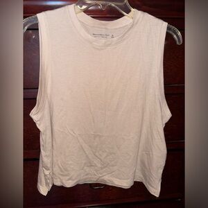 Women’s Cream Beige Abercrombie & Fitch Muscle Tee